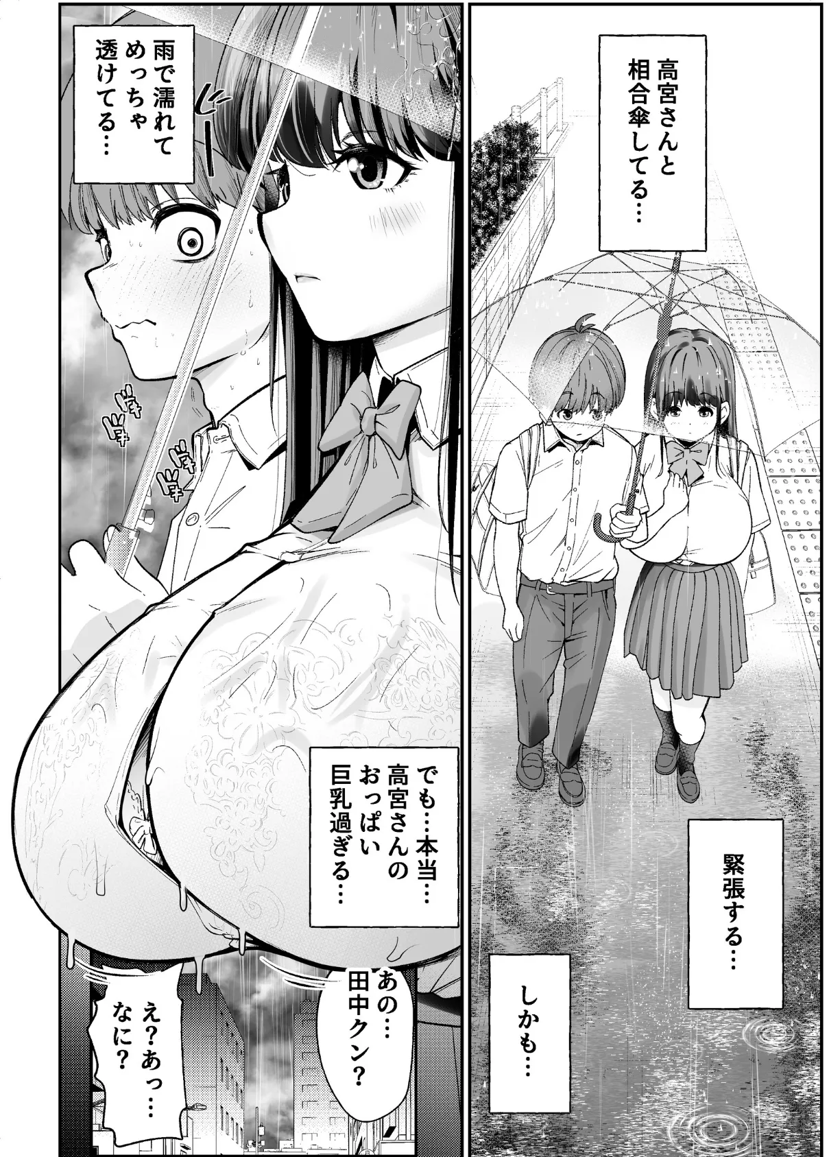 変態巨乳の優等生とノーパン男子の田中クン 13ページ