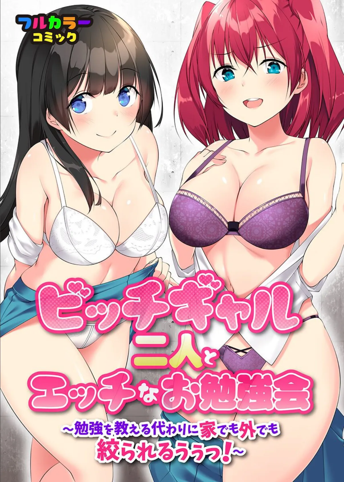 ビッチギャル二人とエッチなお勉強会〜勉強を教える代わりに家でも外でも絞られるうぅっ!〜